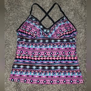 H&M| Geometric Pattern Tankini Swim Top